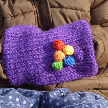 Rainbow Bobble Muff