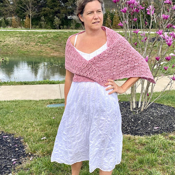 Pink Daisies Shawl