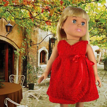All Occasion Wrap Dress and Shrug, Knitting Patterns fit American Girl and other 18-Inch Dolls