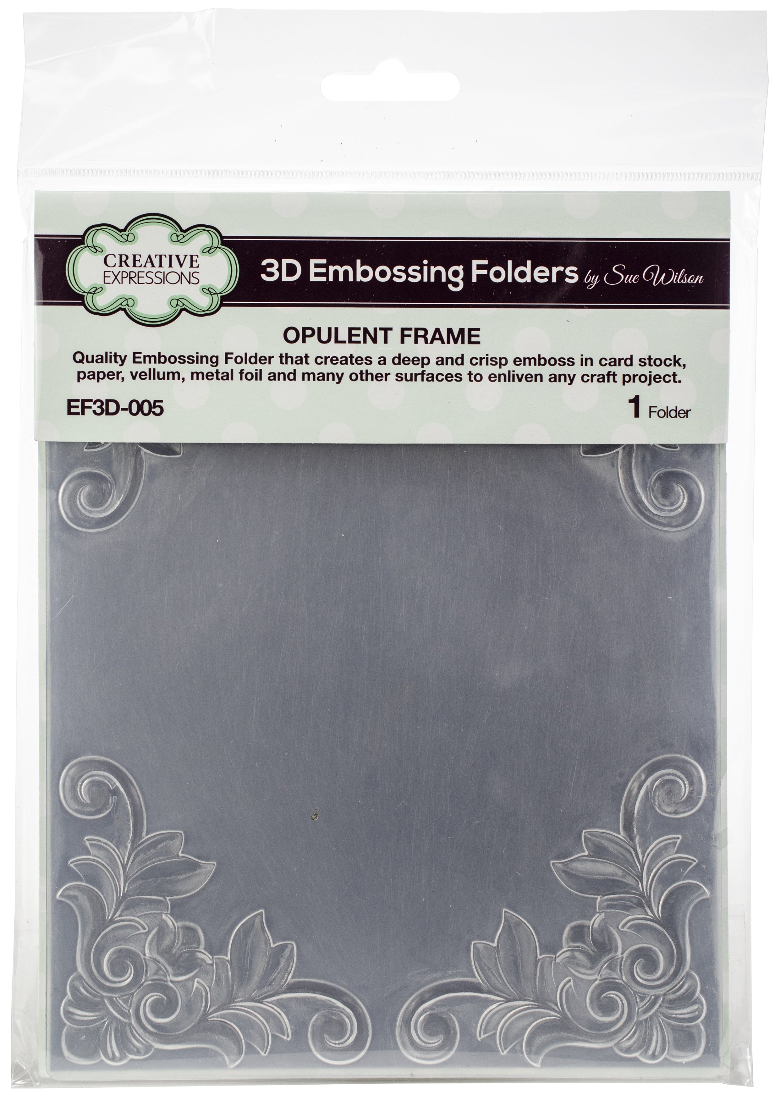 Creative Expressions 3D Embossing Folder 5.75"X7.5" - Opulent Frame