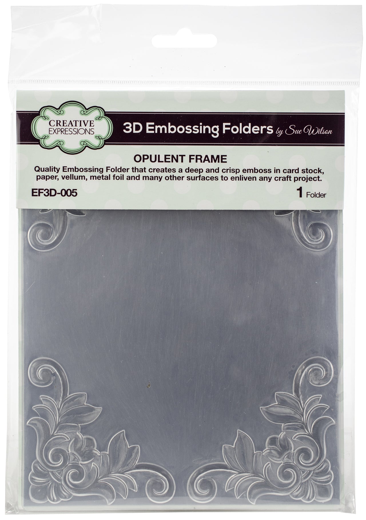 Creative Expressions 3D Embossing Folder 5.75"X7.5" - Opulent Frame