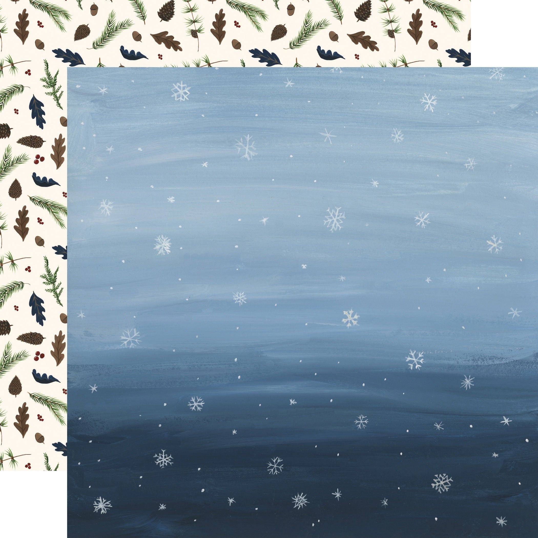 Echo Park Paper Warm & Cozy Double-Sided Cardstock 12"X12" 25/Pkg - Snowy Sky