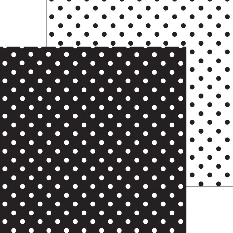 Doodlebug Petite Swiss Dot Cardstock 12"X12" 25/Pkg - Beetle Black