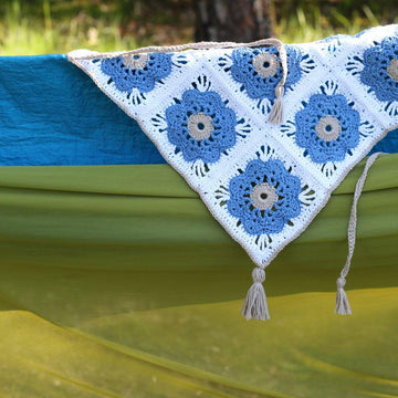 Blue Meadow Crochet Bandana PDF Pattern