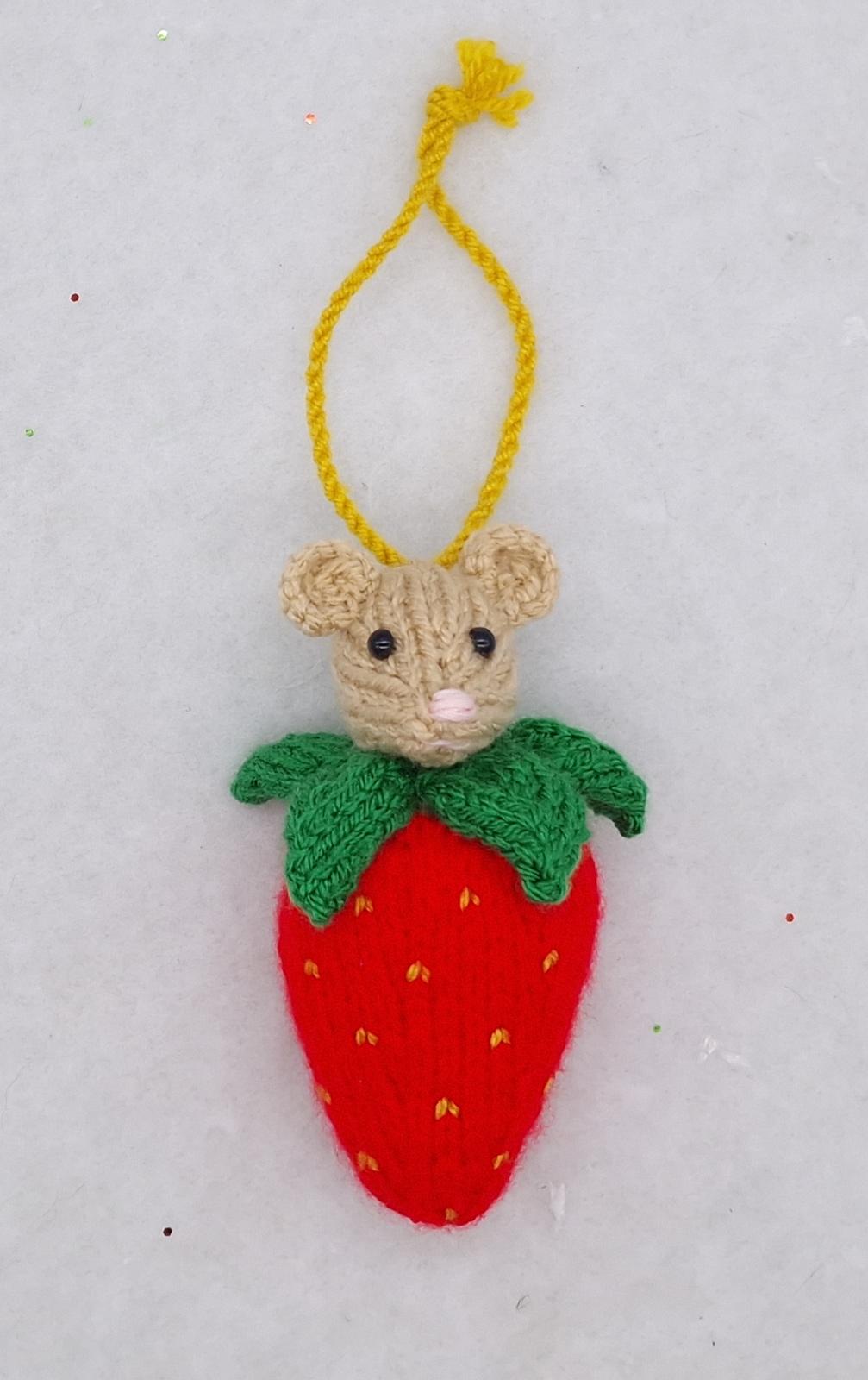Strawberry Jam Mouse Bauble Hanging Ornament