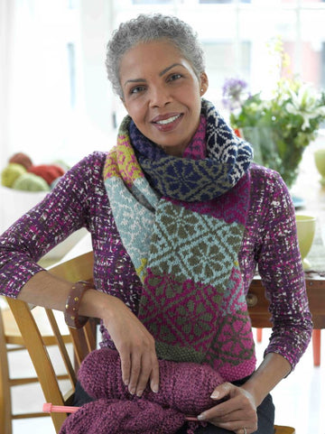 Bright Lights Scarf in Lion Brand Wool-Ease - 81071AD