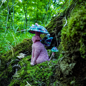 Kitty Cap Mushroom Fae - Fantasy Cat Fairy
