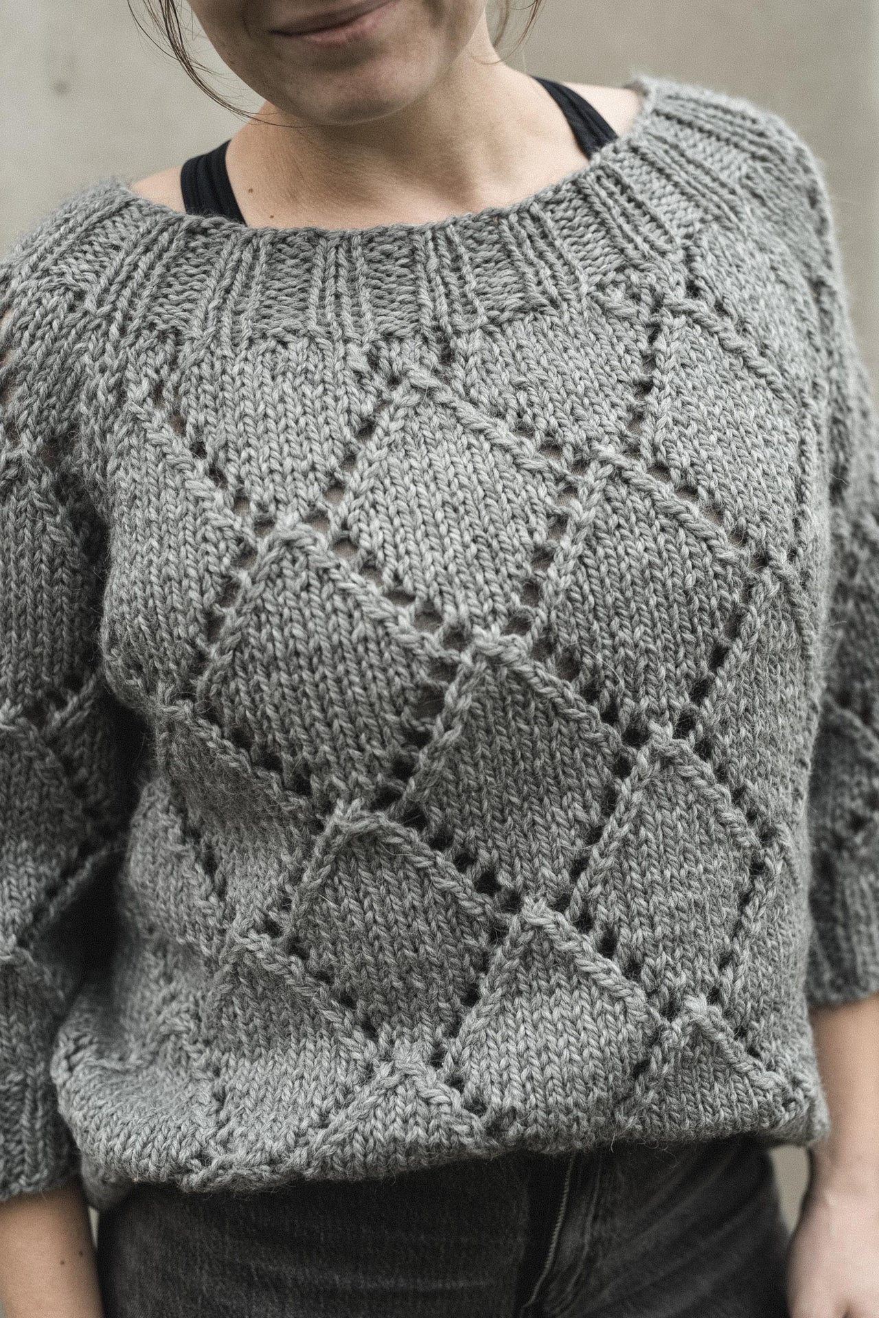 Diamond chunky pullover