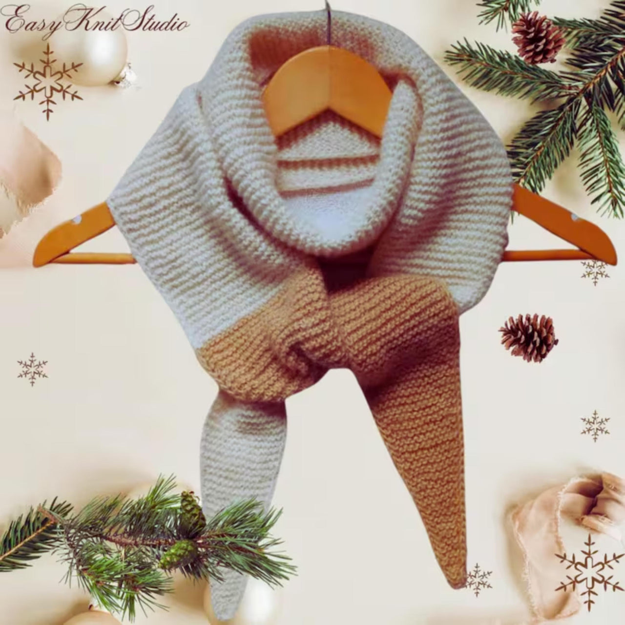Easy Scarf Neck Warmer Knitting Pattern