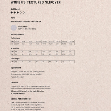 Orla Women's Textured Slipover By Sarah Hatton in West Yorkshire Spinners - WYS1000273 - Downloadable PDF