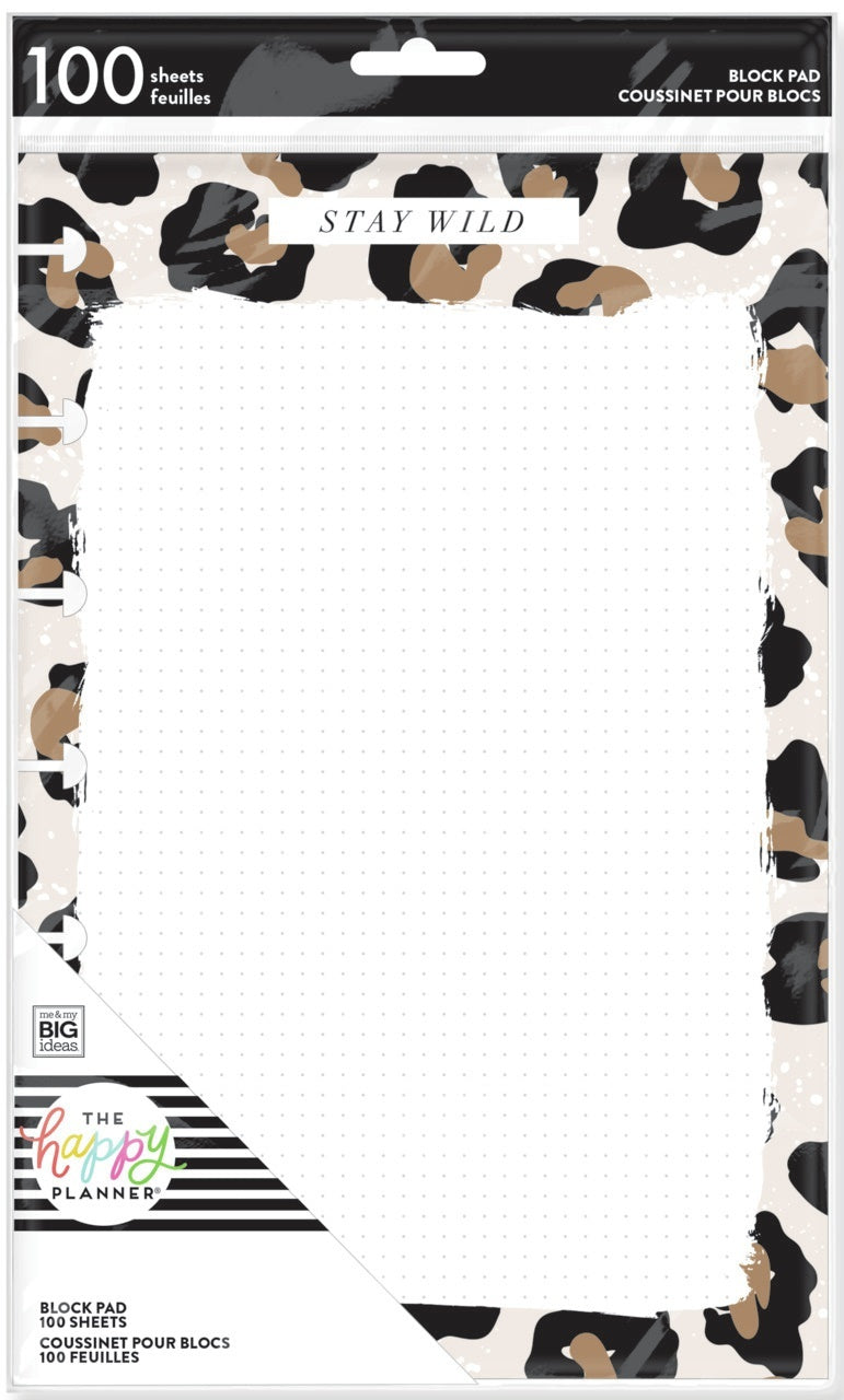 Happy Planner Mini Block Pad 8.25"X5.25" 100/Pkg - Wild Styled