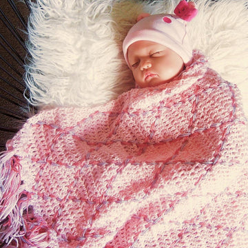 Lace Diamond Baby Blanket