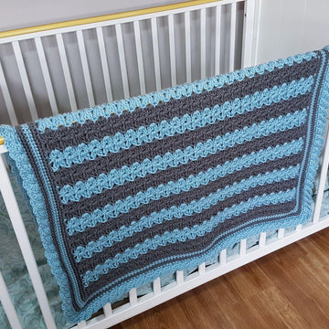 Stripes & Ruffles Baby Blanket