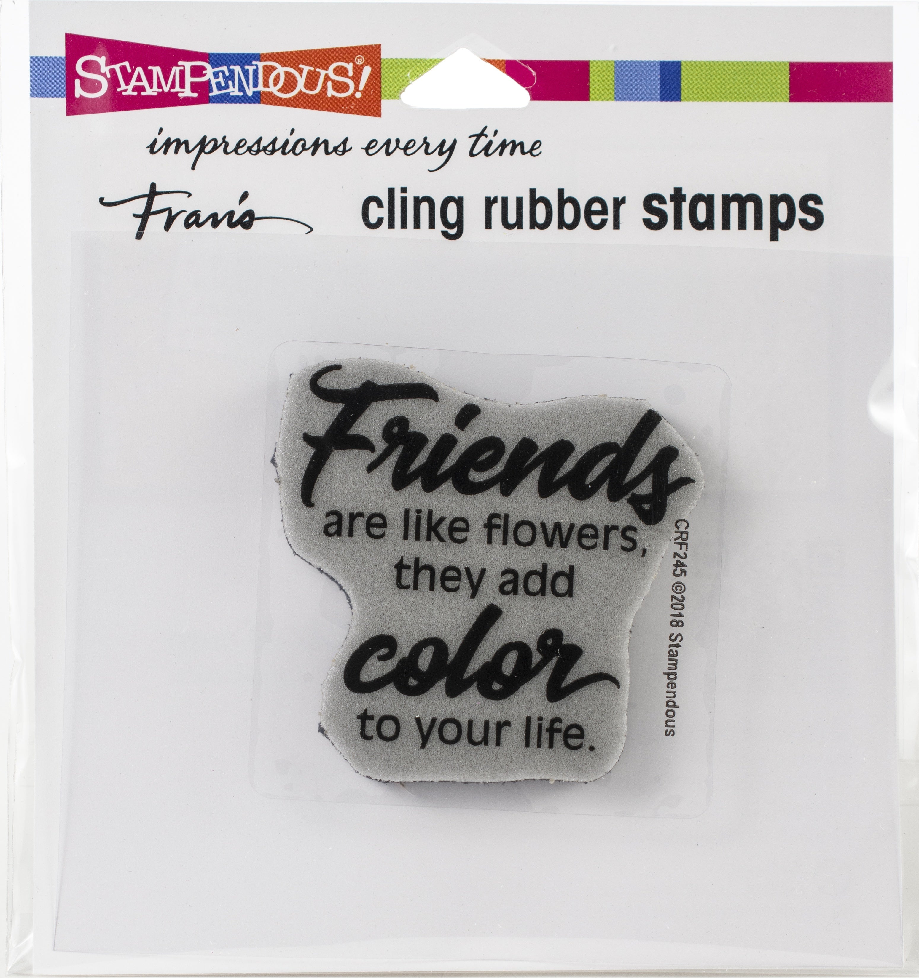 Stampendous Cling Stamp - Friends Add Color