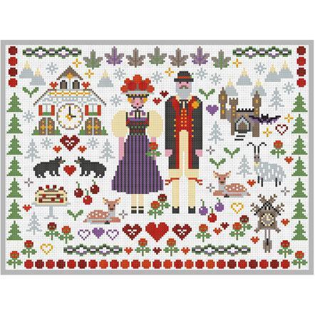 Riverdrift House Black Forest Folkies Cross Stitch Kit