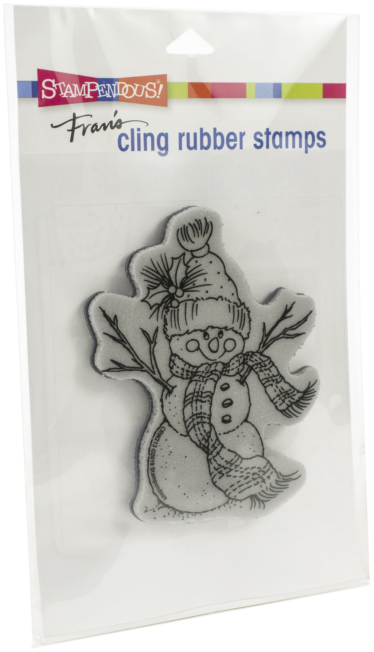 Stampendous Cling Stamp - Snowman Scarf