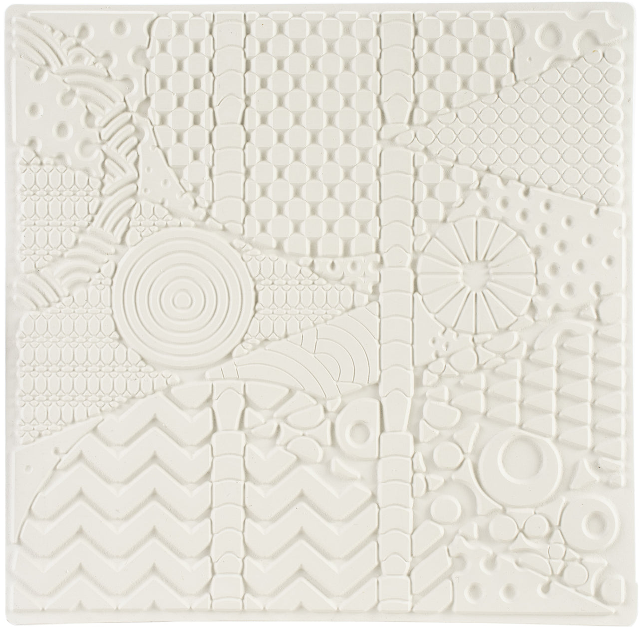 Carabelle Studio Art Printing Square Rubber Texture Plate - Stained Glass
