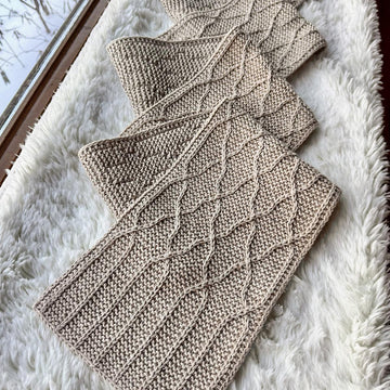 No Purl Lattice Scarf