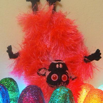 Pinky the fluorescent egg-laying space orangutan