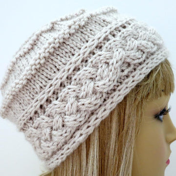 Lara - A Chic Hat with Aran Braid
