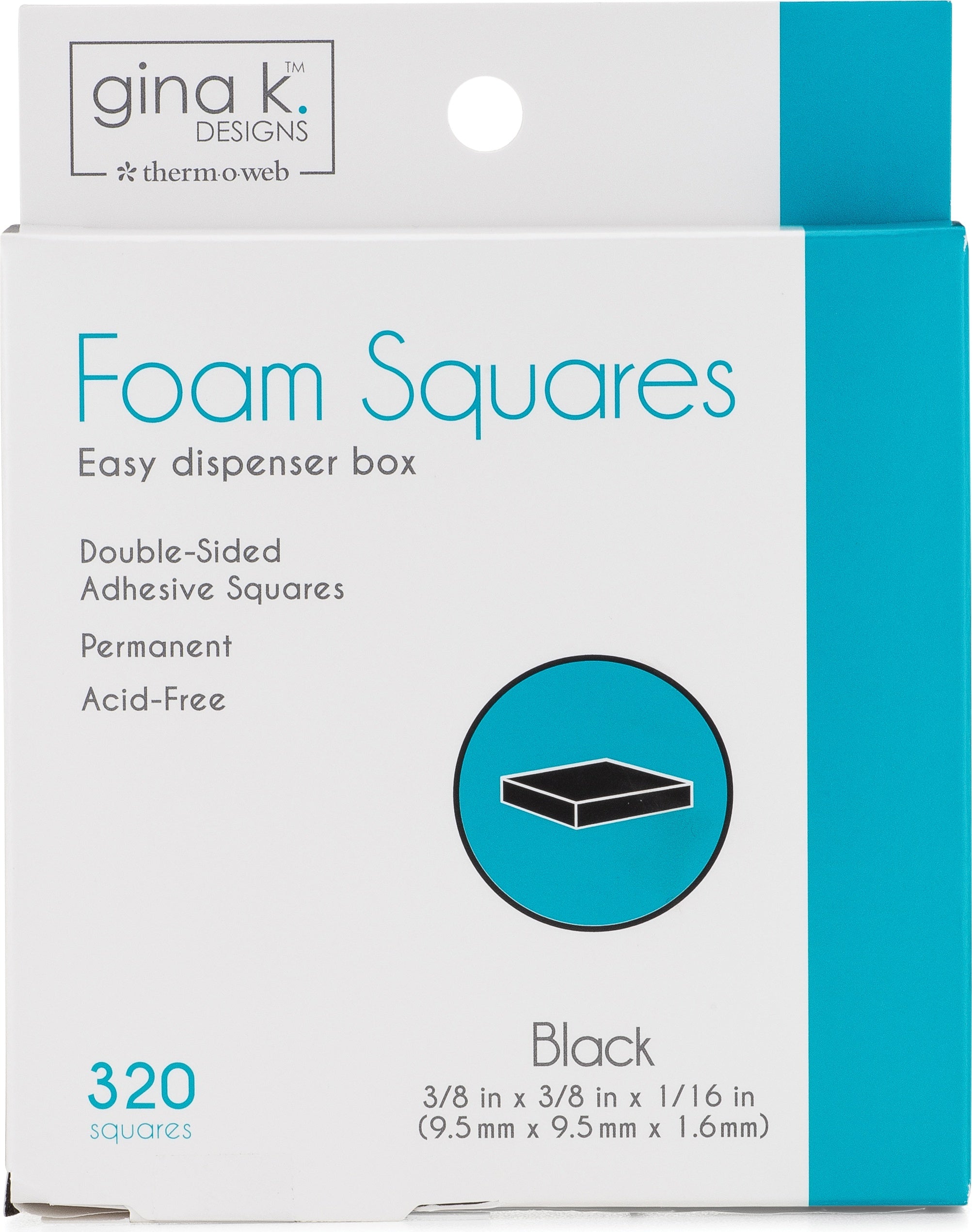 Therm O Web Gina K Designs Foam Squares - Black, 320pcs