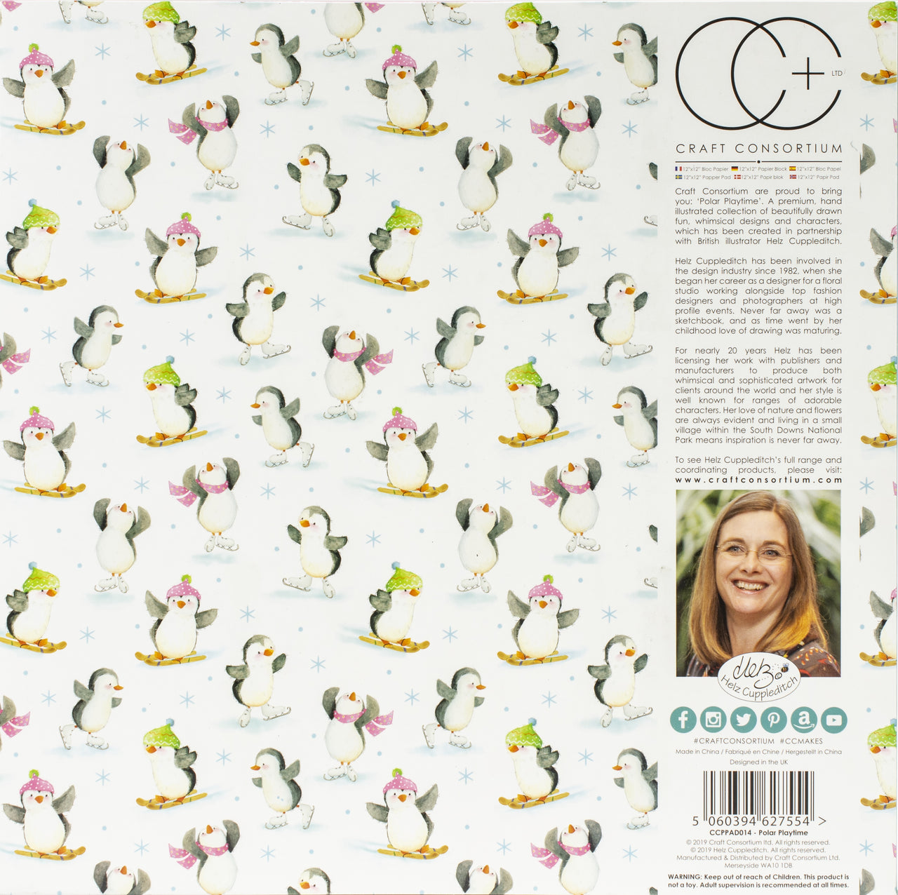 Craft Consortium Double-Sided Paper Pad 12"X12" 40/Pkg - Polar Playtime