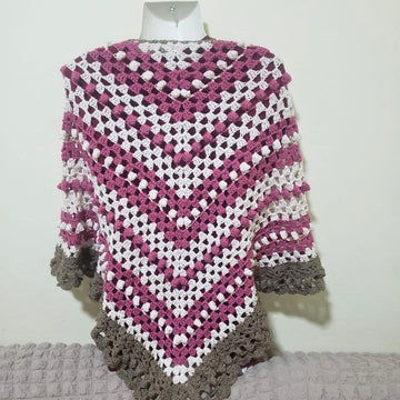 Triangular Popcorn Shawl