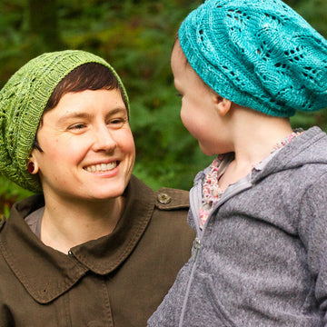 Sword Fern Hat in SweetGeorgia Merino Silk Fine - Downloadable PDF