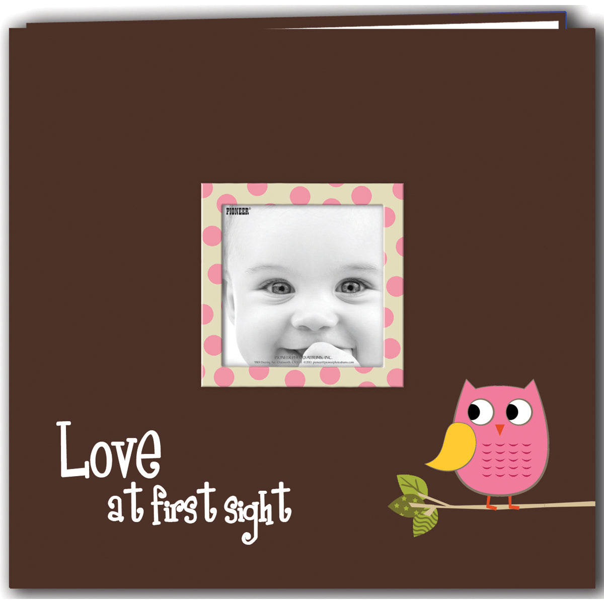 Pioneer Baby Owl Post Bound Album 12"X12" - Pink