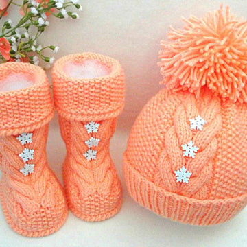 Baby Hat Baby Shoes Knitting PATTERN by Elena Mitchell