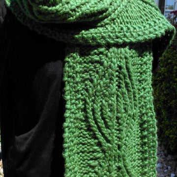 Ancient Twisted Knit Pattern Scarf