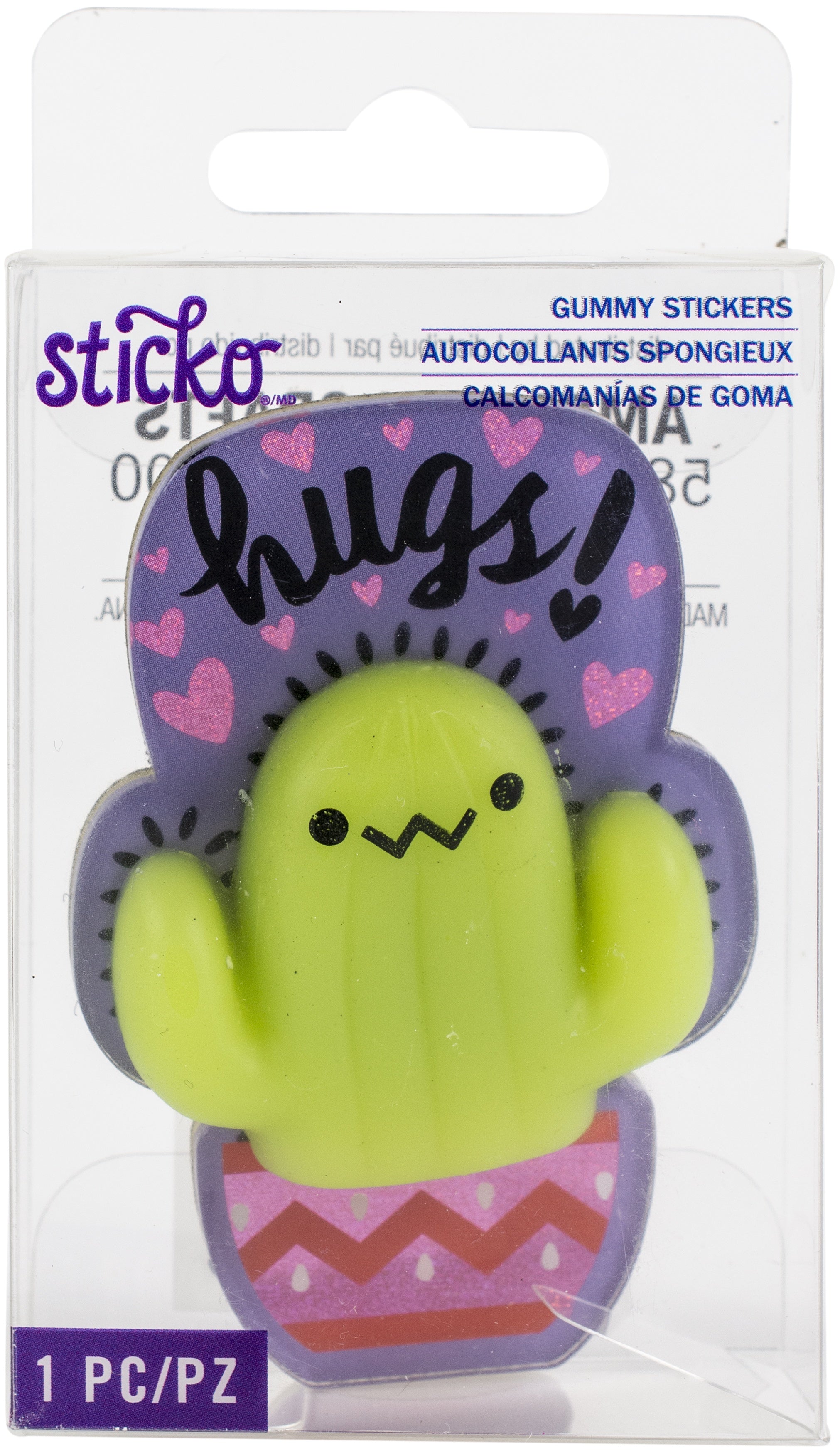 Sticko Gummy Stickers - Hugs Cactus