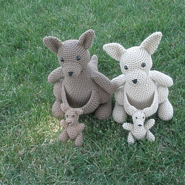 Mommy Kangaroo with a Baby Joey
