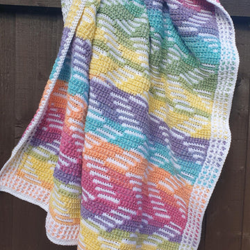 Mosaic Chevron Baby Blanket