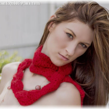 Crochet Scarf Pattern Valentine Hearts Unique Designer