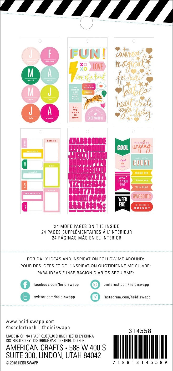 American Crafts Heidi Swapp Color Fresh Sticker Book - 916/Pkg