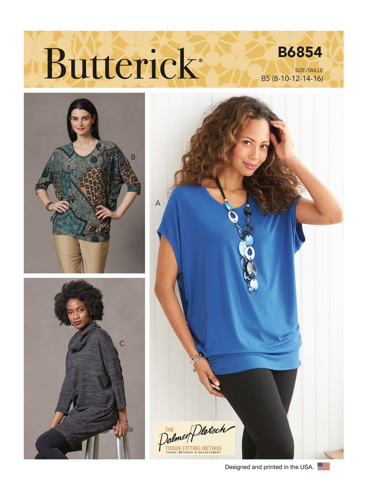Butterick Misses' Tops & Tunic B6854 - Sewing Pattern