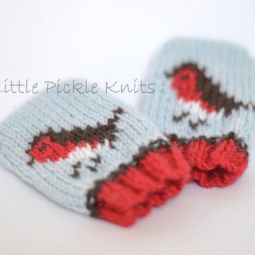 Baby beanie and baby mittens CHRISTMAS ROBINS BUNDLE OFFER!