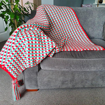 Candy Cane Striped Blanket