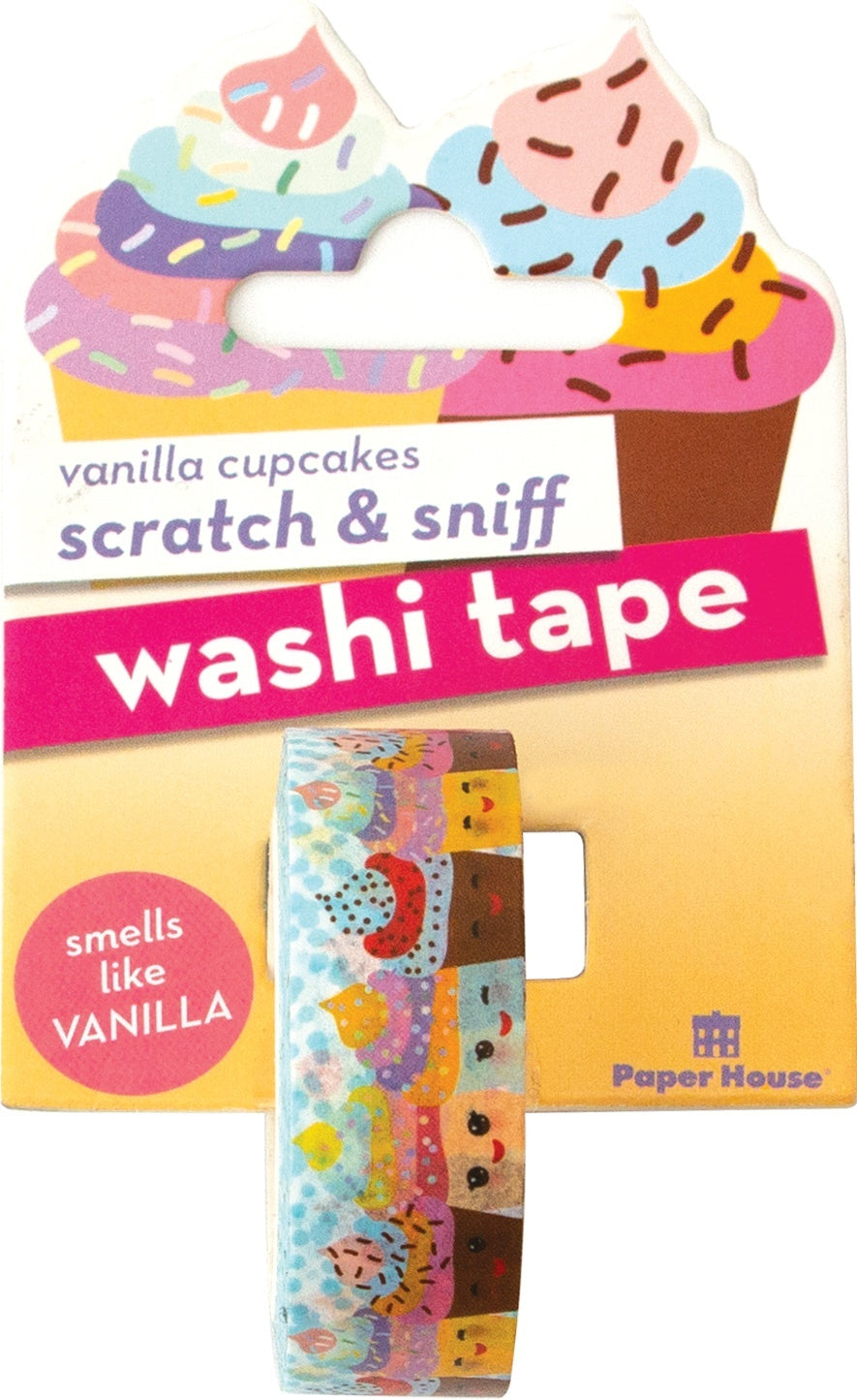 Paper House Scratch & Sniff Washi Tape - Vanilla Cupcakes, 15mmX8m