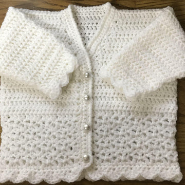 Blossom Baby Crochet Cardigan Pattern (1028)