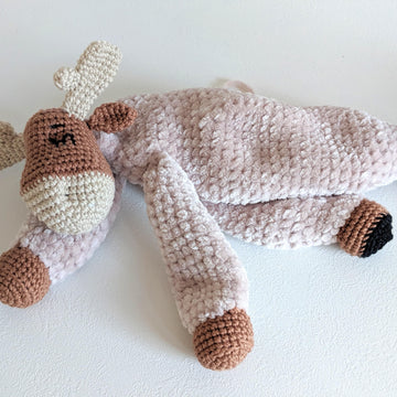 Sleepy Reindeer and Moose Comforter, Moose and Reindeer lovey