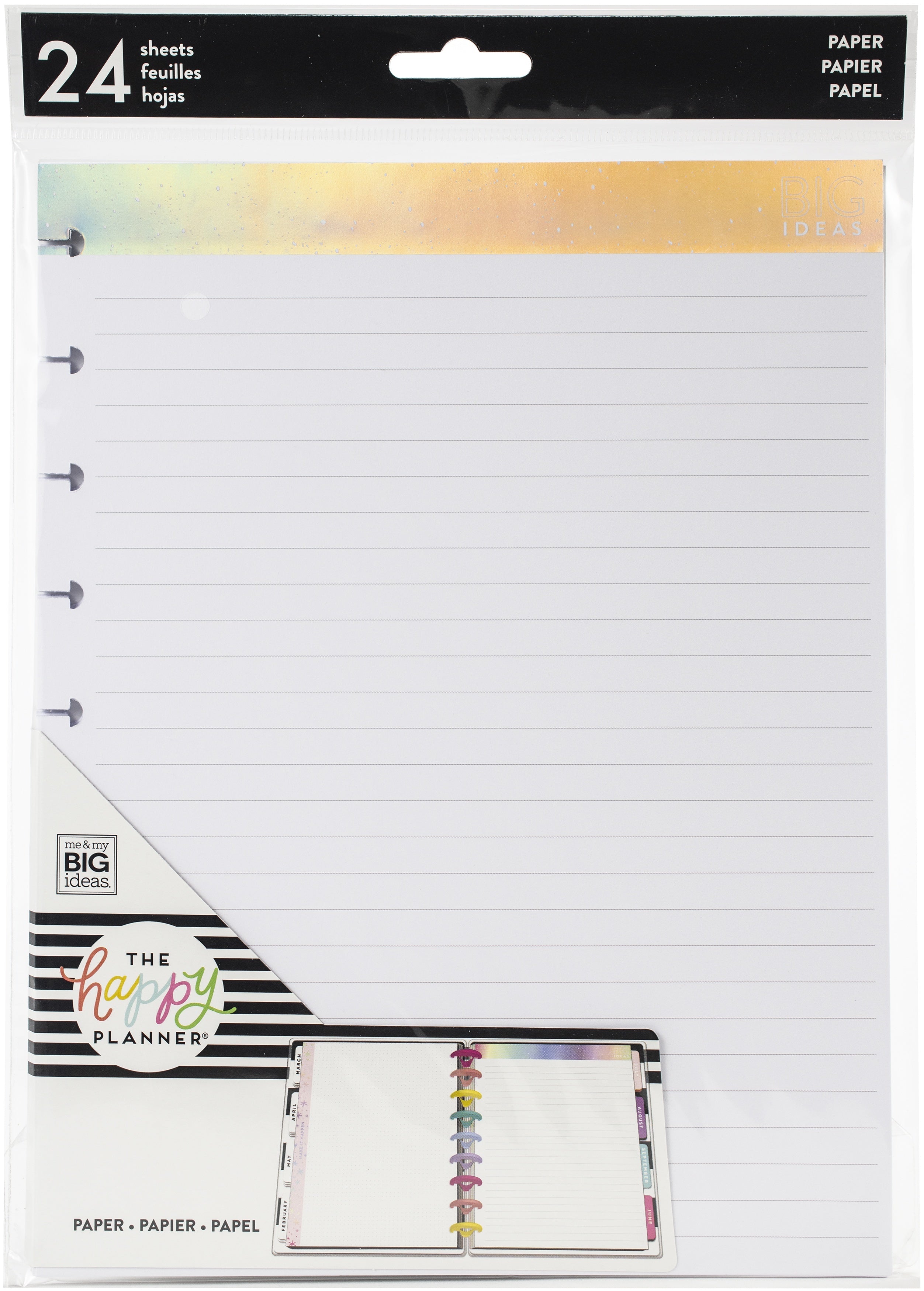 Happy Planner Medium Fill Foil 24/Pkg - Rainbow