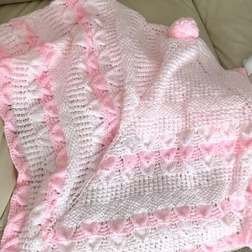 PINK BAMBINO baby shawl/blanket