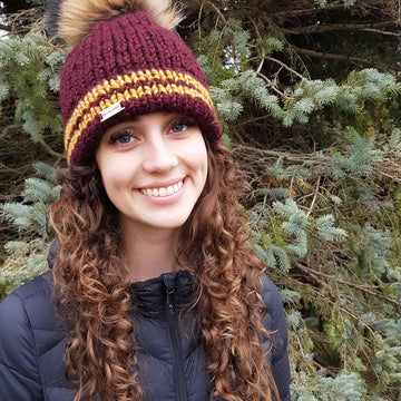 Nunavik Tuque/Bonnet avec bordure doublée