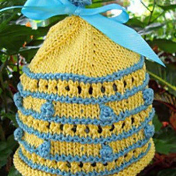 Eyelet & Bobbles Baby Hat
