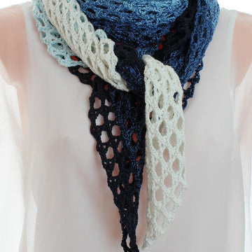Triangular Scarf "Aquamarine"