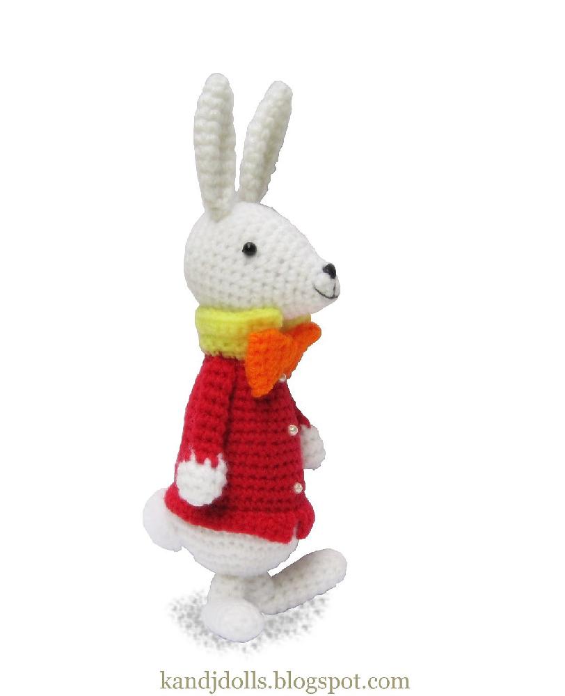 White Rabbit from Alice in Wonderland - PDF Amigurumi crochet pattern