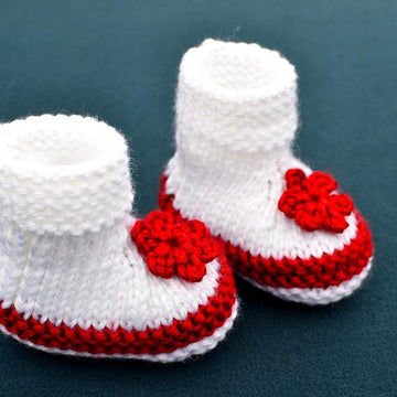 Two Colors Simple Baby Booties