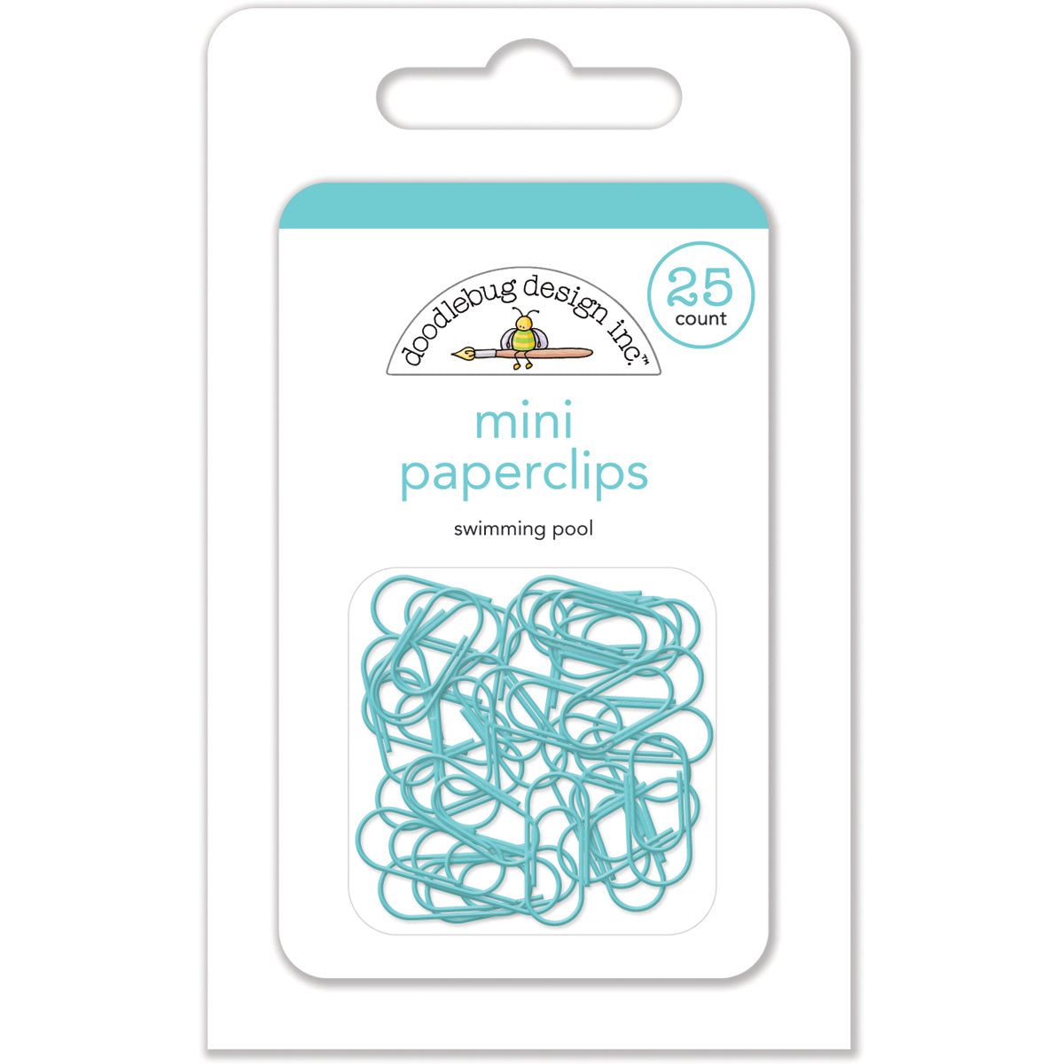 Doodlebug Mini Paperclips 25/Pkg - Swimming Pool
